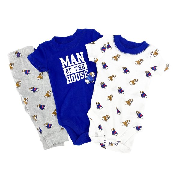 THE CHILDREN'S PLACE Bundles Baby Place Bulldog Bodysuit Pant 3 PC Set - Picture 8 of 16